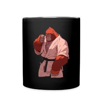 Judo Orangutan - Full Colour Mug - black - Front