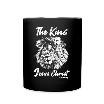 Messages from the Bible Jesus Lion Tribe Judah - Full Colour Mug - black - Front
