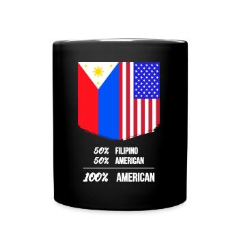 Fil-Am Design für stolze Pinoys - Tasse einfarbig - Schwarz - Vorne
