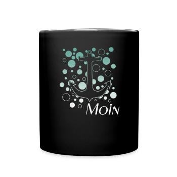 Moin - Tasse einfarbig - Schwarz - Vorne