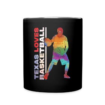 Texas Basketball Design für stolze texanische Fans - Tasse einfarbig - Schwarz - Vorne