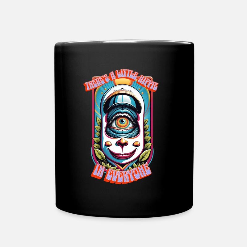 There's a little hippie in everyone 4 - Full Colour Mug - black
