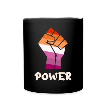 Power Lesbian Pride Fist Design pour l’égalité - Mug uni - noir - Devant