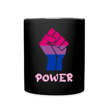 Power Bisexual Pride Fist Design pour l’égalité - Mug uni - noir - Devant