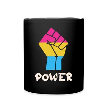 Power Pansexual Pride Fist Design pour l’égalité - Mug uni - noir - Devant