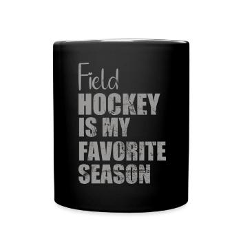 Le hockey sur gazon est ma saison préférée de hockey en salle - Mug uni - noir - Devant