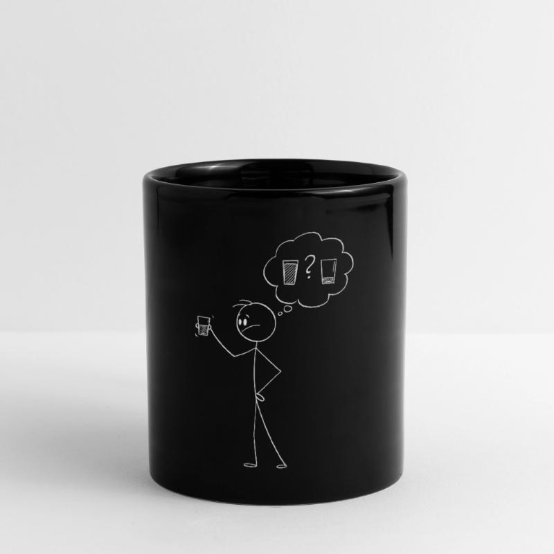 HALB VOLL ODER HALB LEER Tasse einfarbig