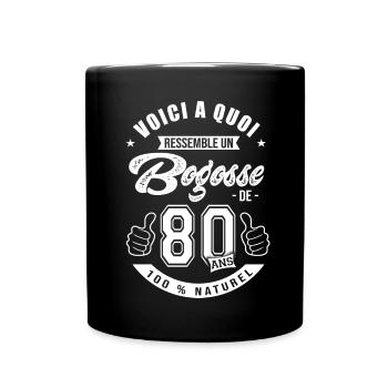 Bogosse de 80 ans anniversaire 80 ans - Mug uni - noir - Devant