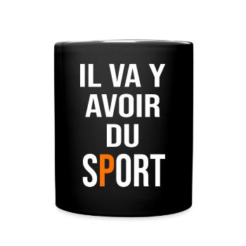 Il va y avoir du sport coach coaching - Mug uni - noir - Devant