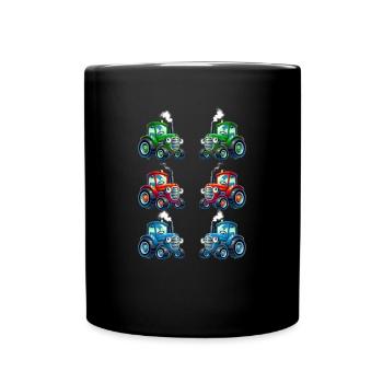 Traktor - Tasse einfarbig - Schwarz - Vorne