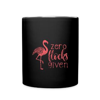 Zéro troupeaux donnés - cadeau de flamant rose - Mug uni - noir - Devant