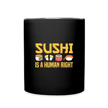 Sushi - Tasse einfarbig - Schwarz - Vorne