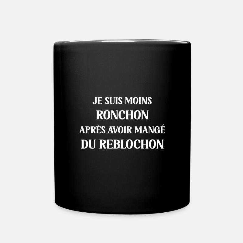Moins ronchon Reblochon - Mug uni - noir