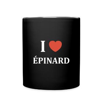 i love épinard - Mug uni - noir - Devant