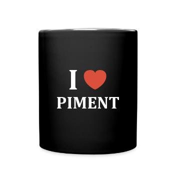 i love piment - Mug uni - noir - Devant