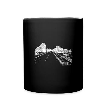 Route romantique solitaire vers nulle part - Mug uni - noir - Devant