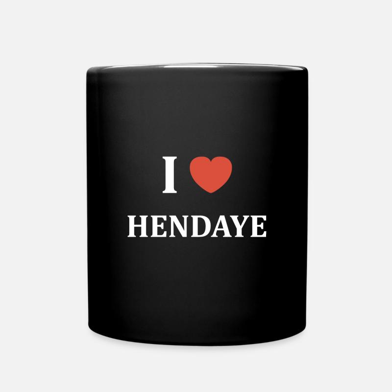 i love Hendaye - Mug uni - noir
