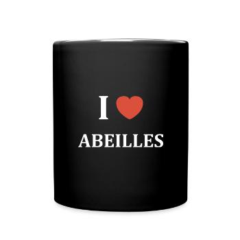 i love Abeilles - Mug uni - noir - Devant