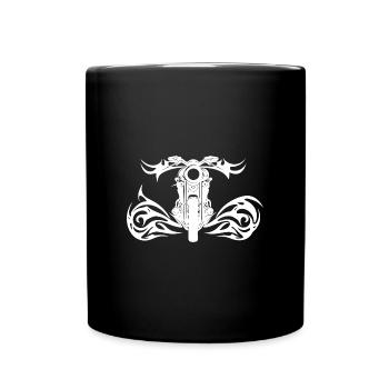Offroad Tattoo Flames Style Motor Racing - Full Colour Mug - black - Front