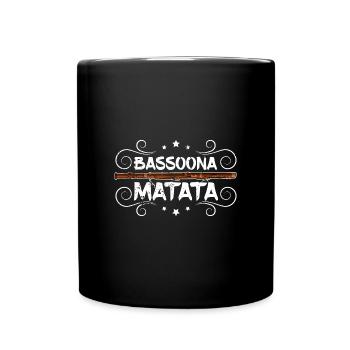 Orchestre d’instruments à vent basson basson musique - Mug uni - noir - Devant