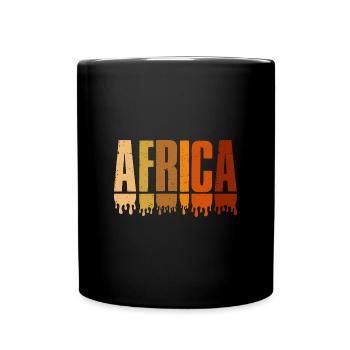 Afrika Geschichte Afro Kamm Haar Kultur Frisur - Tasse einfarbig - Schwarz - Vorne