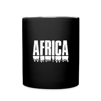 Afrika Geschichte Afro Kamm Haar Kultur Frisur - Tasse einfarbig - Schwarz - Vorne