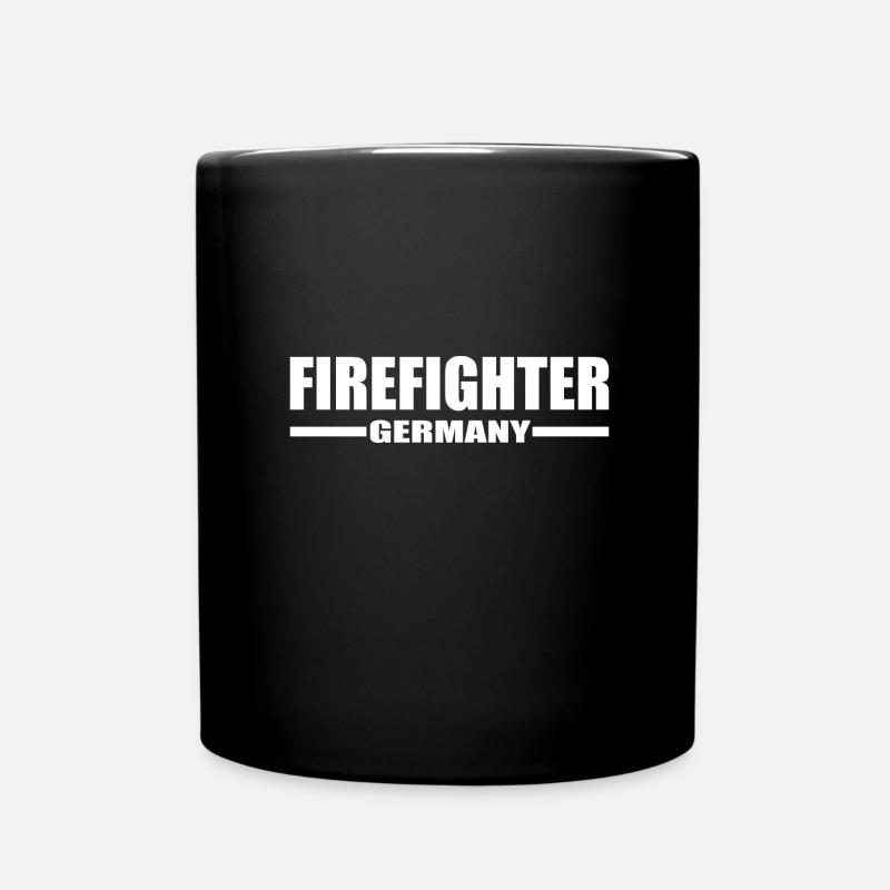Feuerwehr - Tasse einfarbig - Schwarz
