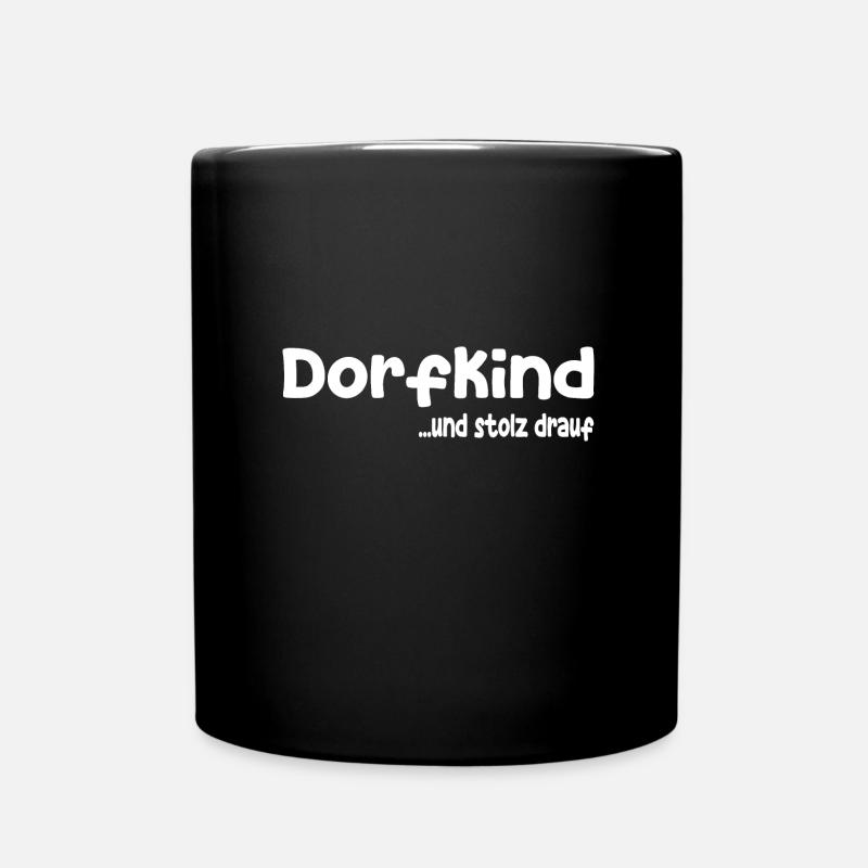 Dorfkind - Tasse einfarbig - Schwarz