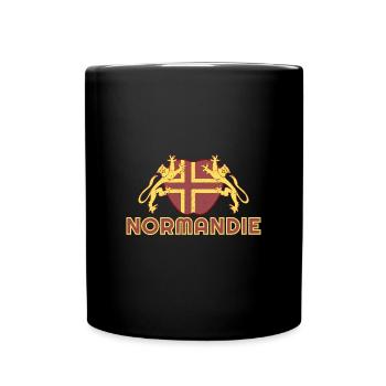 Herzogtum Normandie Frankreich Urlaub Flagge - Tasse einfarbig - Schwarz - Vorne