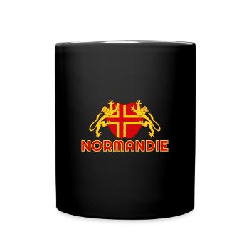 Herzogtum Normandie Frankreich Urlaub Flagge - Tasse einfarbig - Schwarz - Vorne