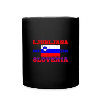 Slowenien Urlaub Slovenija Flagge Balkanland - Tasse einfarbig - Schwarz - Vorne