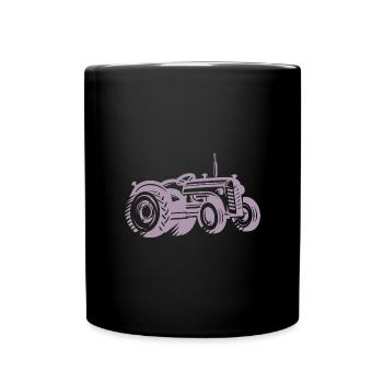Tractor Silhouette Farmer Agriculture - Full Colour Mug - black - Front