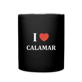 i love calamar - Mug uni - noir - Devant