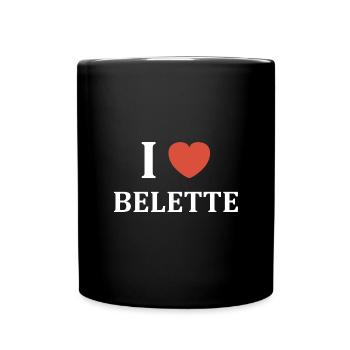 i love belette - Mug uni - noir - Devant