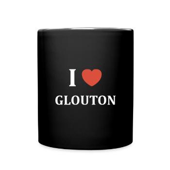 i love glouton - Mug uni - noir - Devant