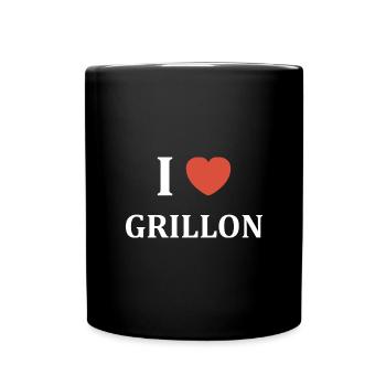 i love grillon - Mug uni - noir - Devant