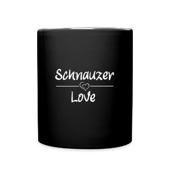 Schnauzer Love - Tasse einfarbig - Schwarz - Vorne