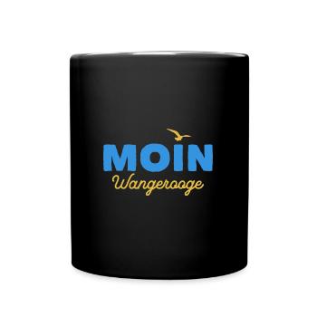 Nordsee Moin Wangerooge - Tasse einfarbig - Schwarz - Vorne