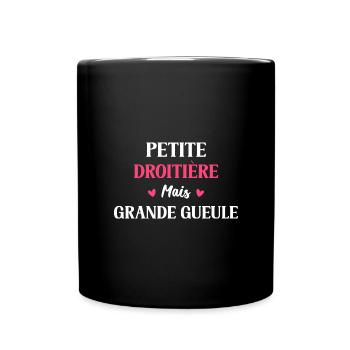 Grande gueule Petite droitière - Mug uni - noir - Devant