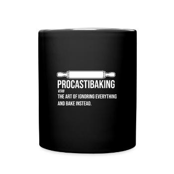 Procastibaking Definition Konditorin Bäckerin - Tasse einfarbig - Schwarz - Vorne
