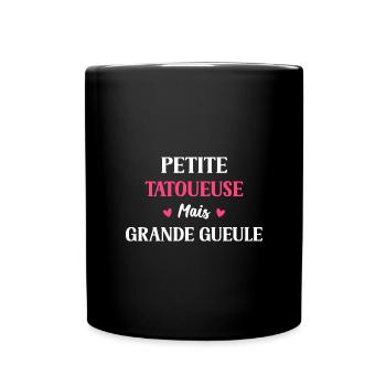 Petite Tatoueuse mais grande gueule - Mug uni - noir - Devant