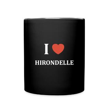 i love Hirondelle - Mug uni - noir - Devant