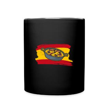 Paella Paellapfanne Sapnisches Reisgerischt - Tasse einfarbig - Schwarz - Vorne