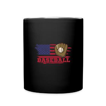Gants de terrain de terrain de terrain de lanceur de baseball - Mug uni - noir - Devant