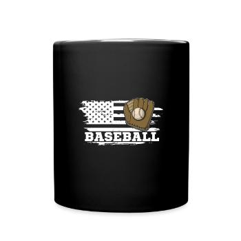 Gants de terrain de terrain de terrain de lanceur de baseball - Mug uni - noir - Devant
