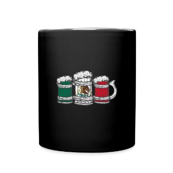 Mexikaner Flagge Tequila Mexiko Urlaub Spruch - Tasse einfarbig - Schwarz - Vorne