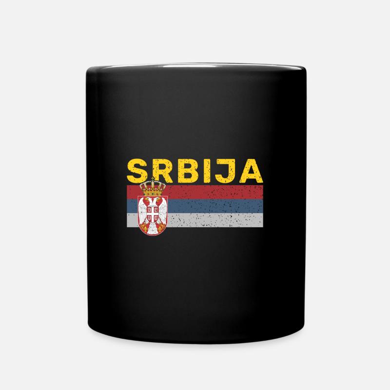 Serbien Serbisch Balkan Srbija Adler Patriotisch S - Tasse einfarbig - Schwarz