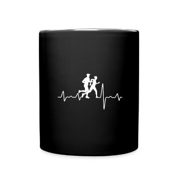 Fitness heartbeat - Full Colour Mug - black - Front