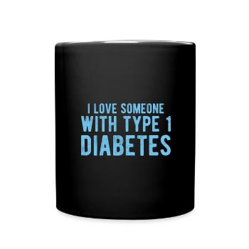 DIABETES: Type 1 Diabetes - Tasse einfarbig - Schwarz - Vorne