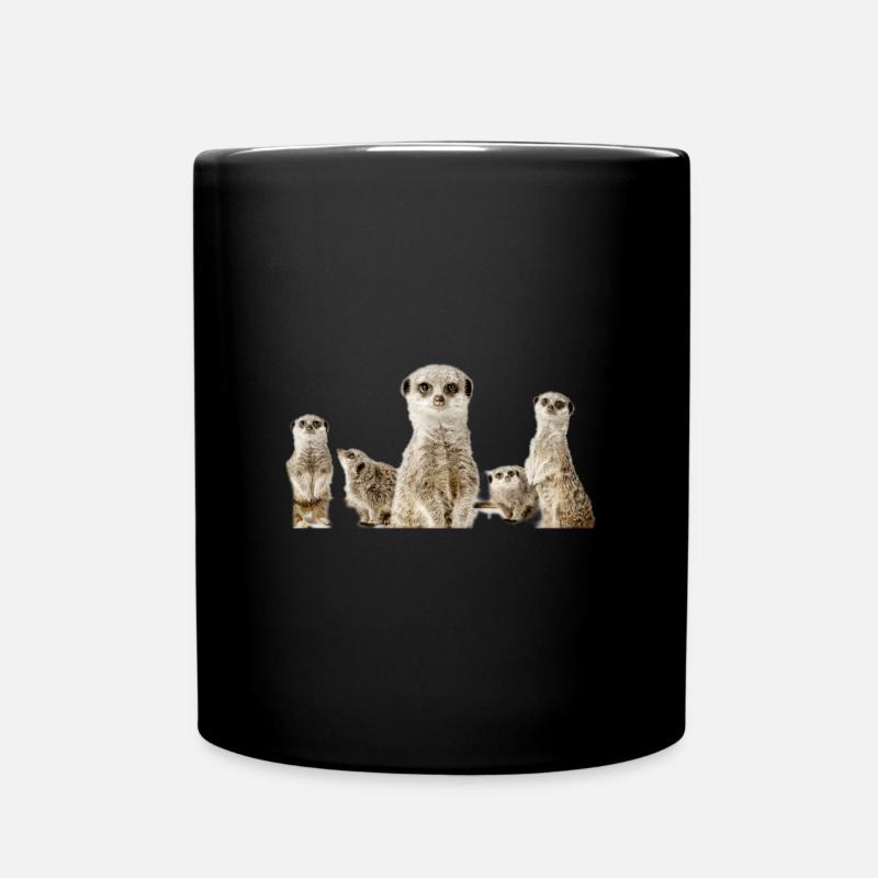 Erdmännchen - Tasse einfarbig - Schwarz